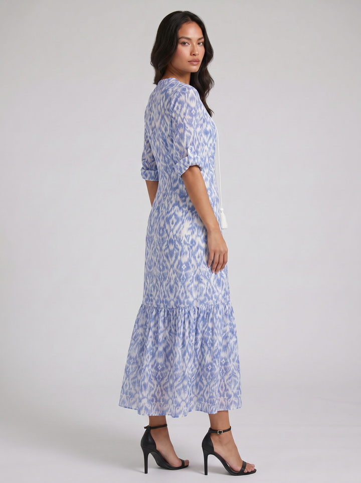 Women's Maxi Dress – Floral V-Neck Summer Style