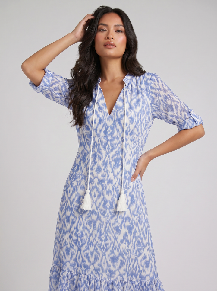 Women's Maxi Dress – Floral V-Neck Summer Style