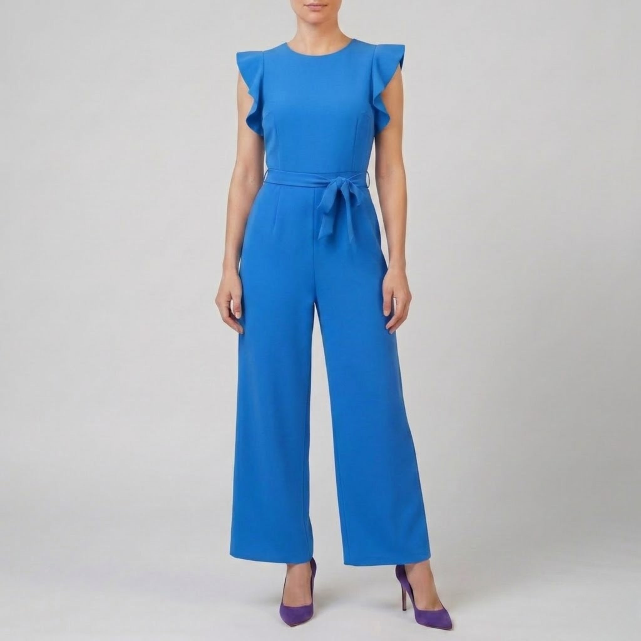 Women’s Flutter-Sleeve Wide-Leg Jumpsuit | Celestiella
