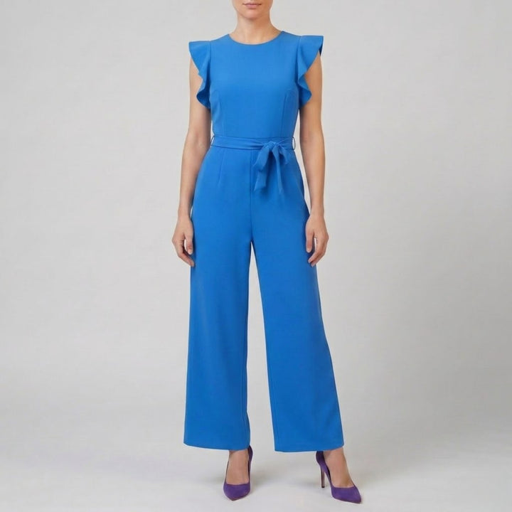 Women's Jumpsuit – Flutter-Sleeve Wide-Leg