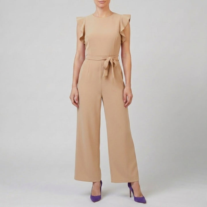 Women's Jumpsuit – Flutter-Sleeve Wide-Leg
