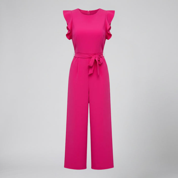 Women's Jumpsuit – Flutter-Sleeve Wide-Leg