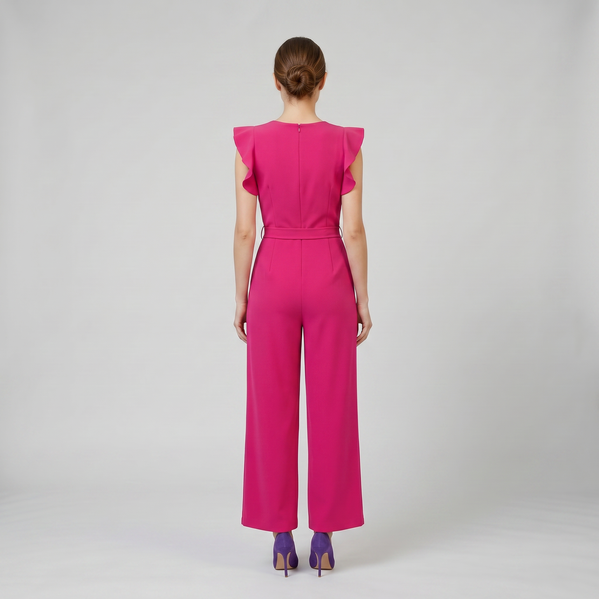 Women’s Flutter-Sleeve Wide-Leg Jumpsuit | Celestiella