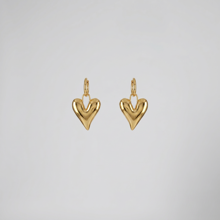 Women’s Gold Heart Earrings | Celestiella