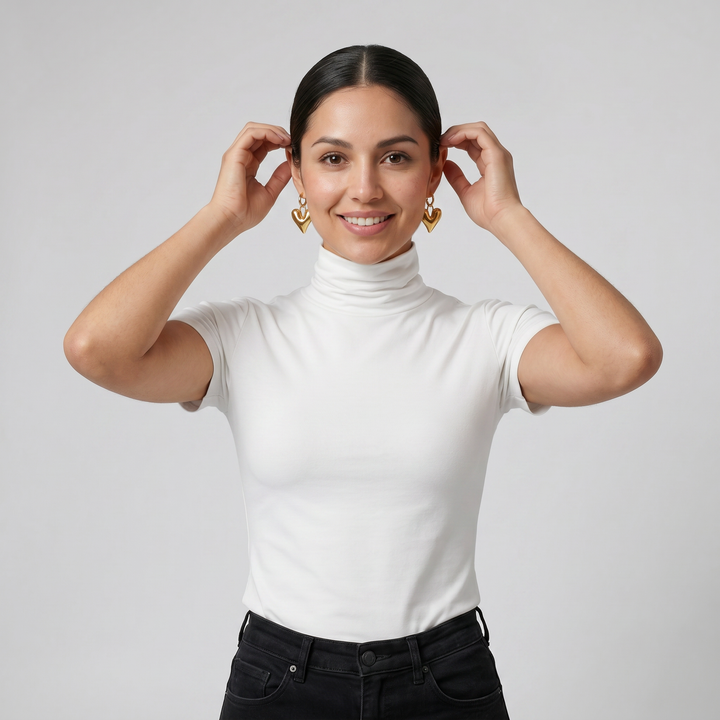 Women’s Gold Heart Earrings | Celestiella
