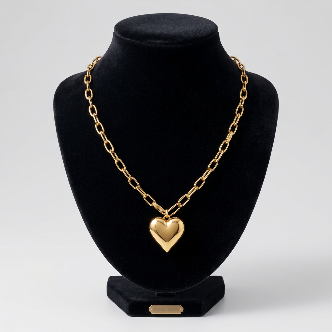 Women’s Gold Heart Necklace | Celestiella
