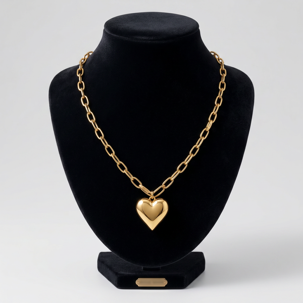 Women’s Gold Heart Necklace | Celestiella
