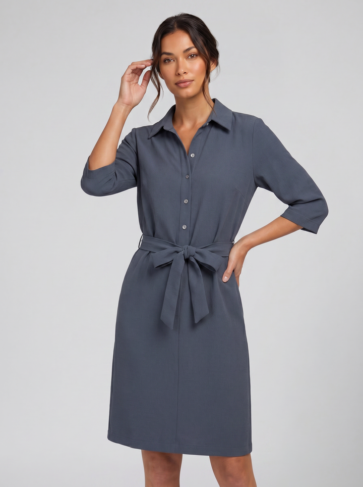 Women's Shirt Dress – Half-Sleeve Relaxed Day Style