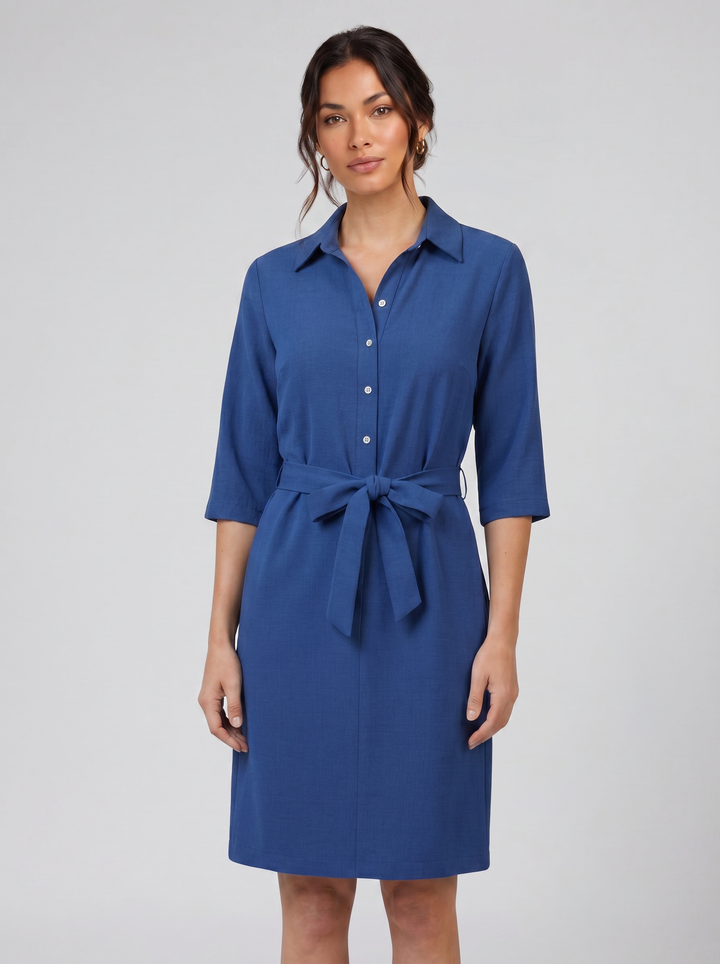 Women's Shirt Dress – Half-Sleeve Relaxed Day Style