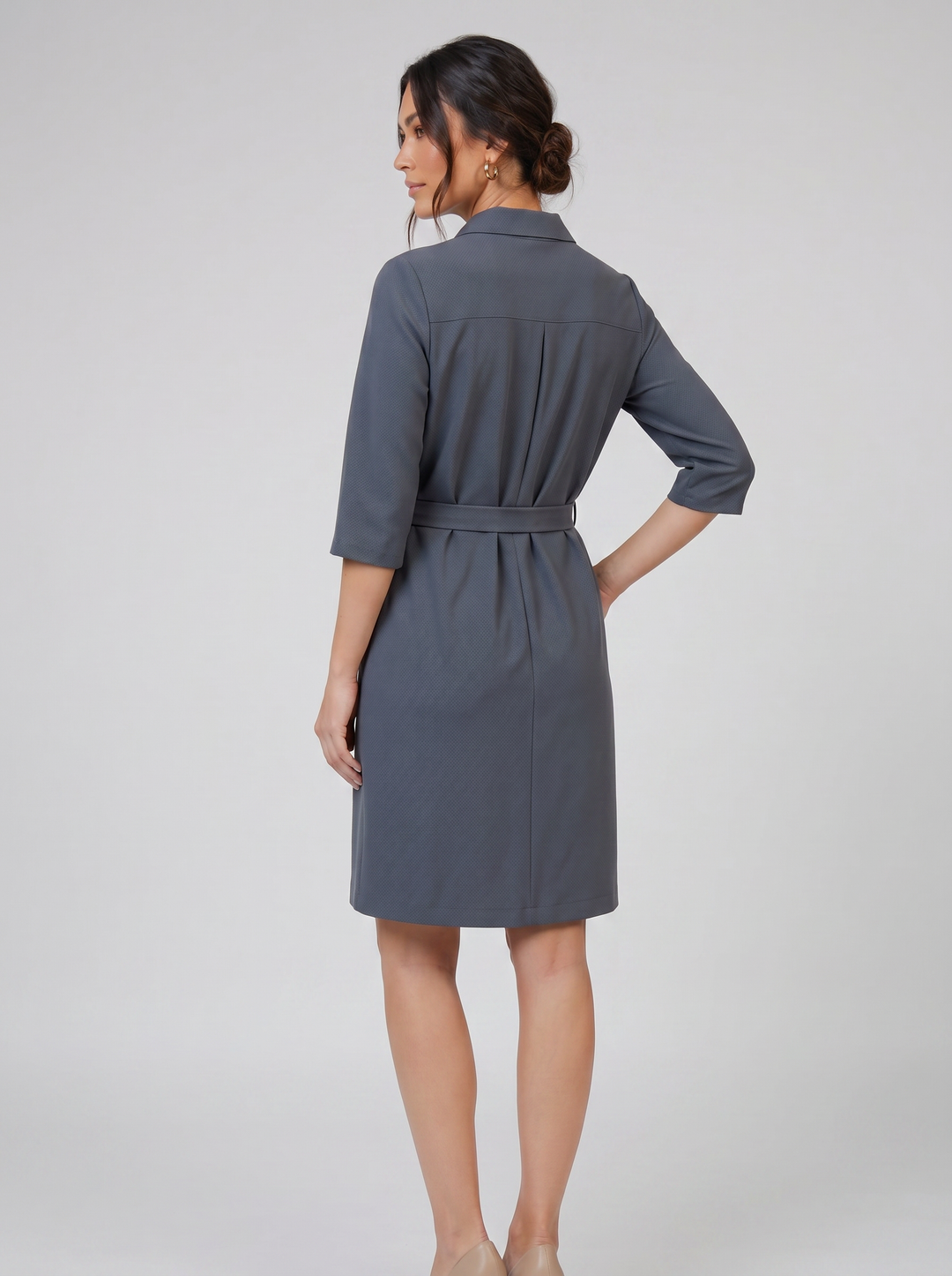 Women's Shirt Dress – Half-Sleeve Relaxed Day Style
