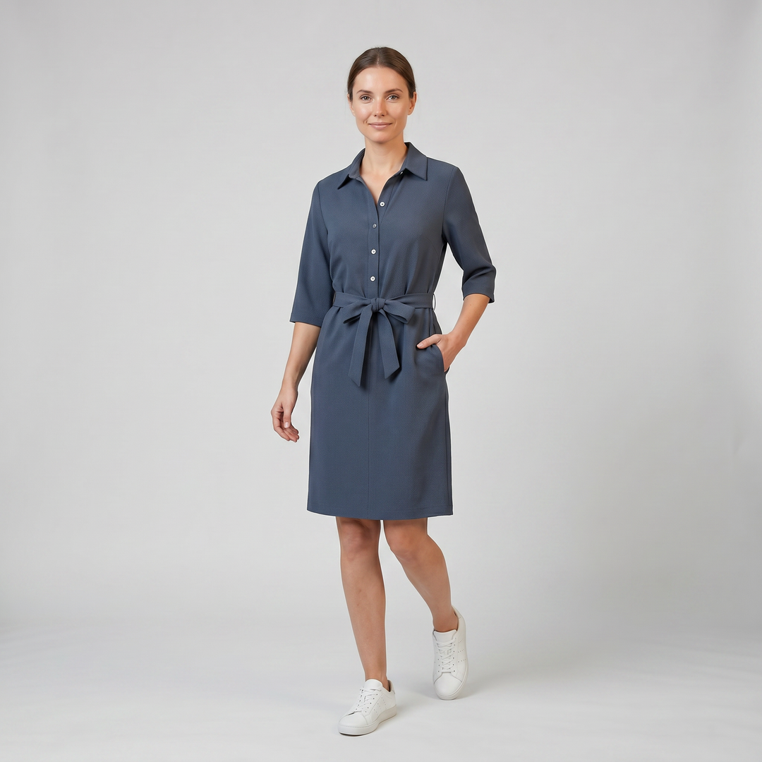 Women's Shirt Dress – Half-Sleeve Relaxed Day Style