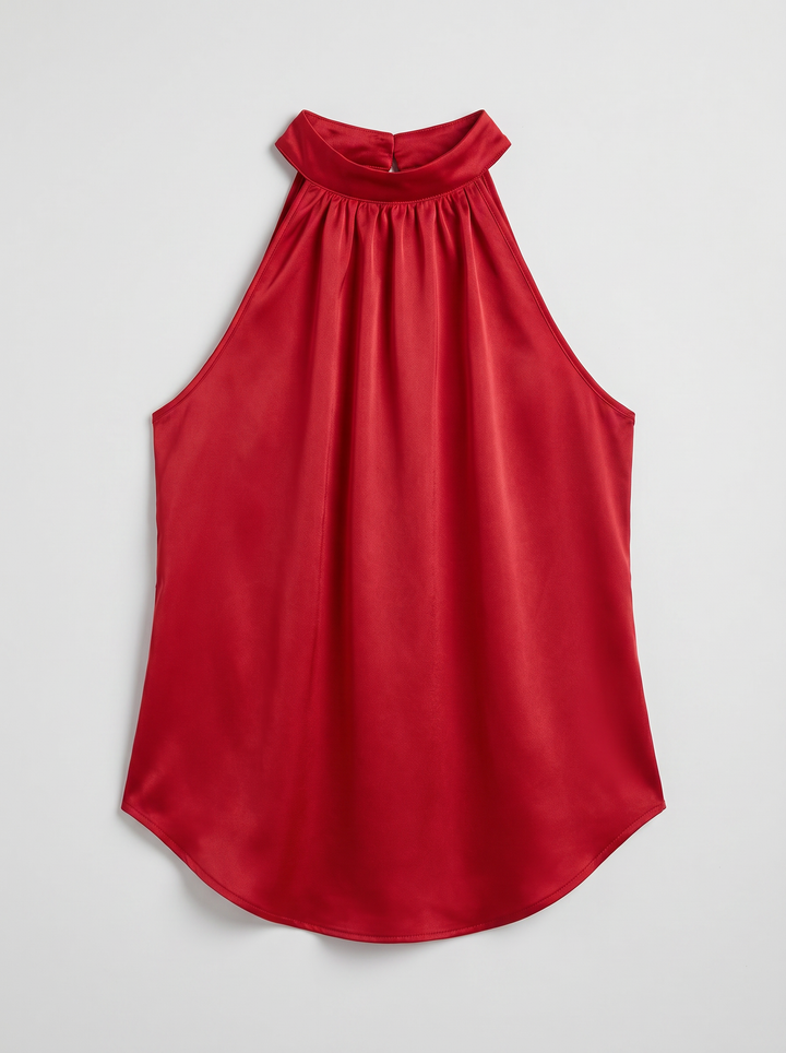 Women's Going-Out Top – Halter Satin