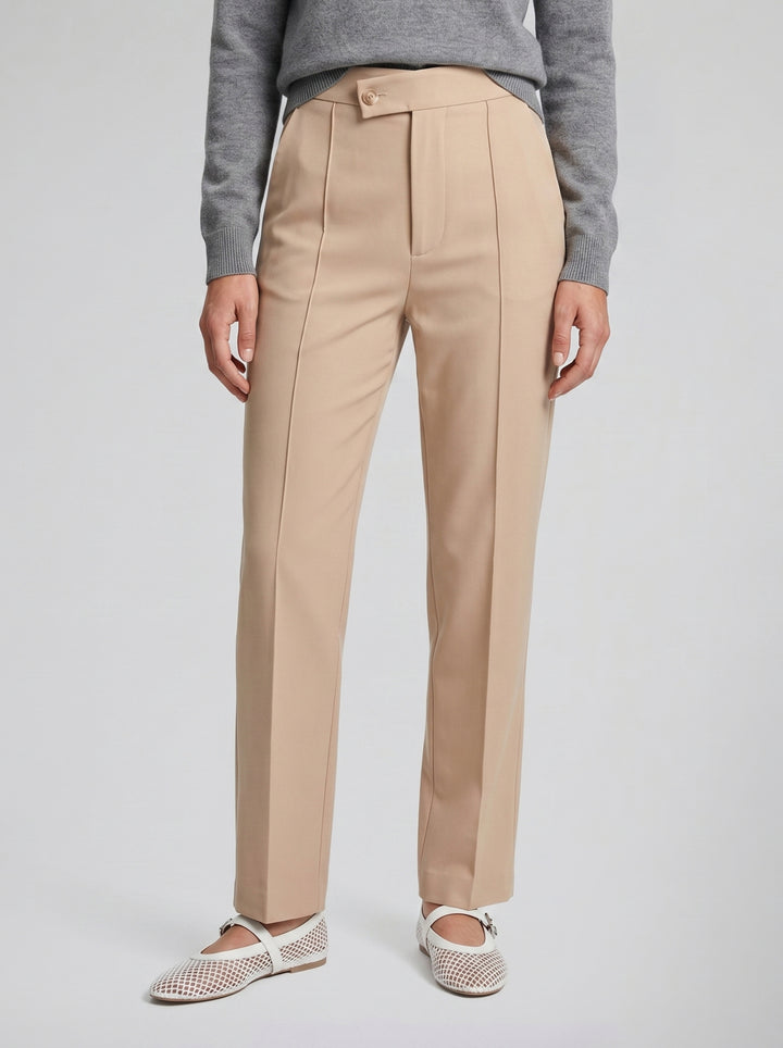 Women's High-Waist Wide-Leg Trousers – Polished Tailored Finish | Celestiella