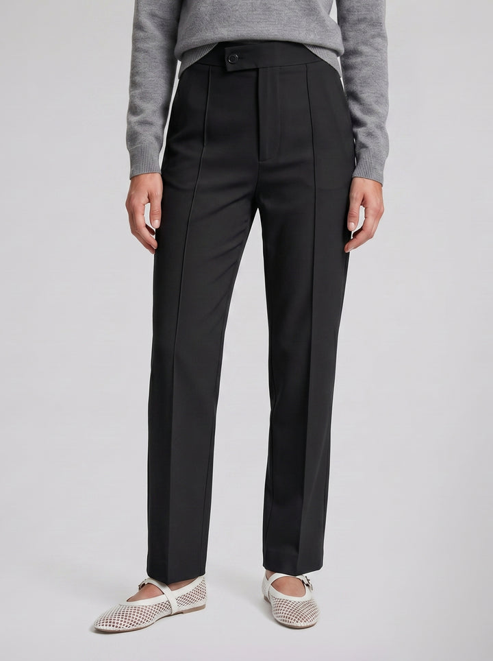 Women's High-Waist Wide-Leg Trousers – Polished Tailored Finish | Celestiella