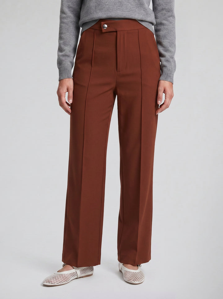 Women's High-Waist Wide-Leg Trousers – Polished Tailored Finish | Celestiella