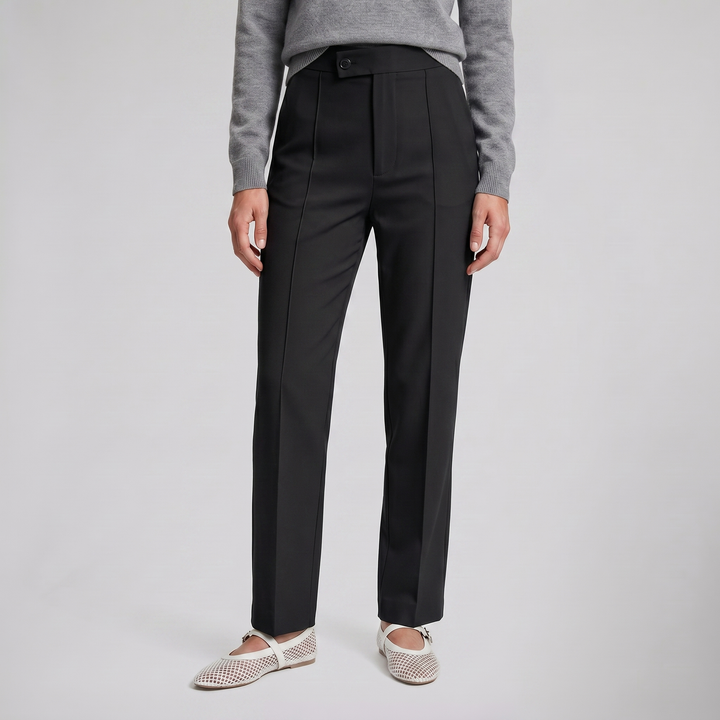 Women's High-Waist Wide-Leg Trousers – Polished Tailored Finish