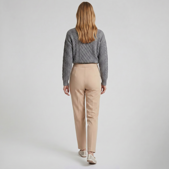 Women's High-Waist Wide-Leg Trousers – Polished Tailored Finish
