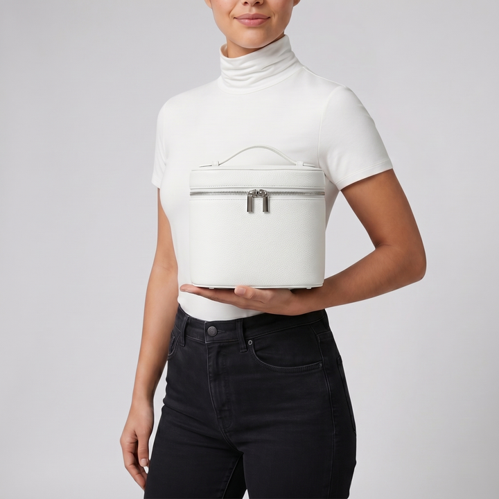 Women’s Leather Vanity Case - Structured Wash Bag | Celestiella