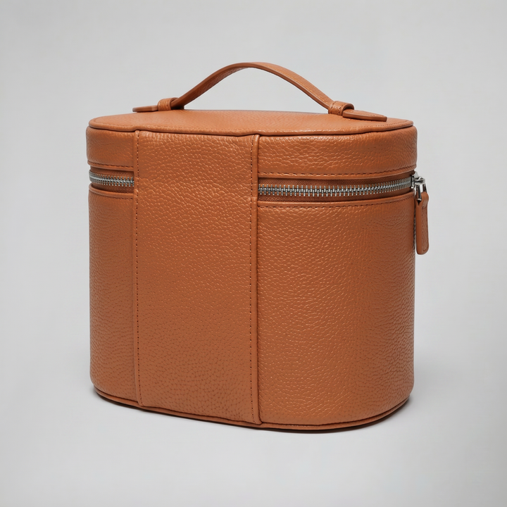 Women’s Leather Vanity Case - Structured Wash Bag | Celestiella