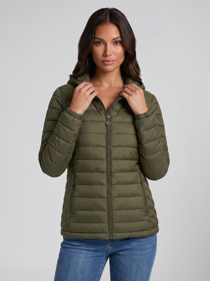 Women's Puffer Jacket – Lightweight Hooded