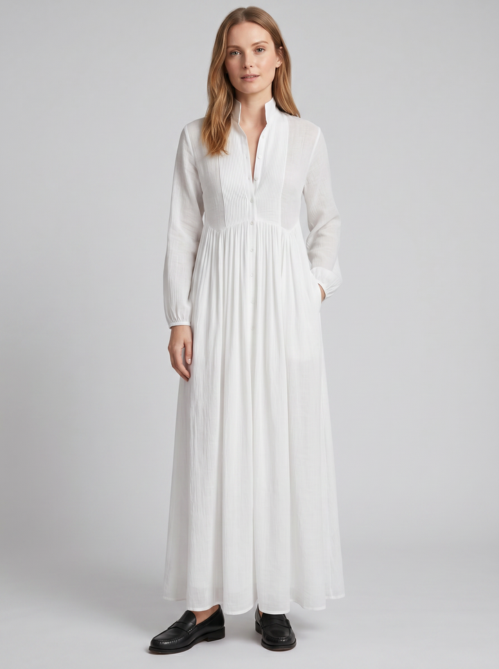 Women's Button-Front Maxi Shirt Dress – Relaxed Summer Style