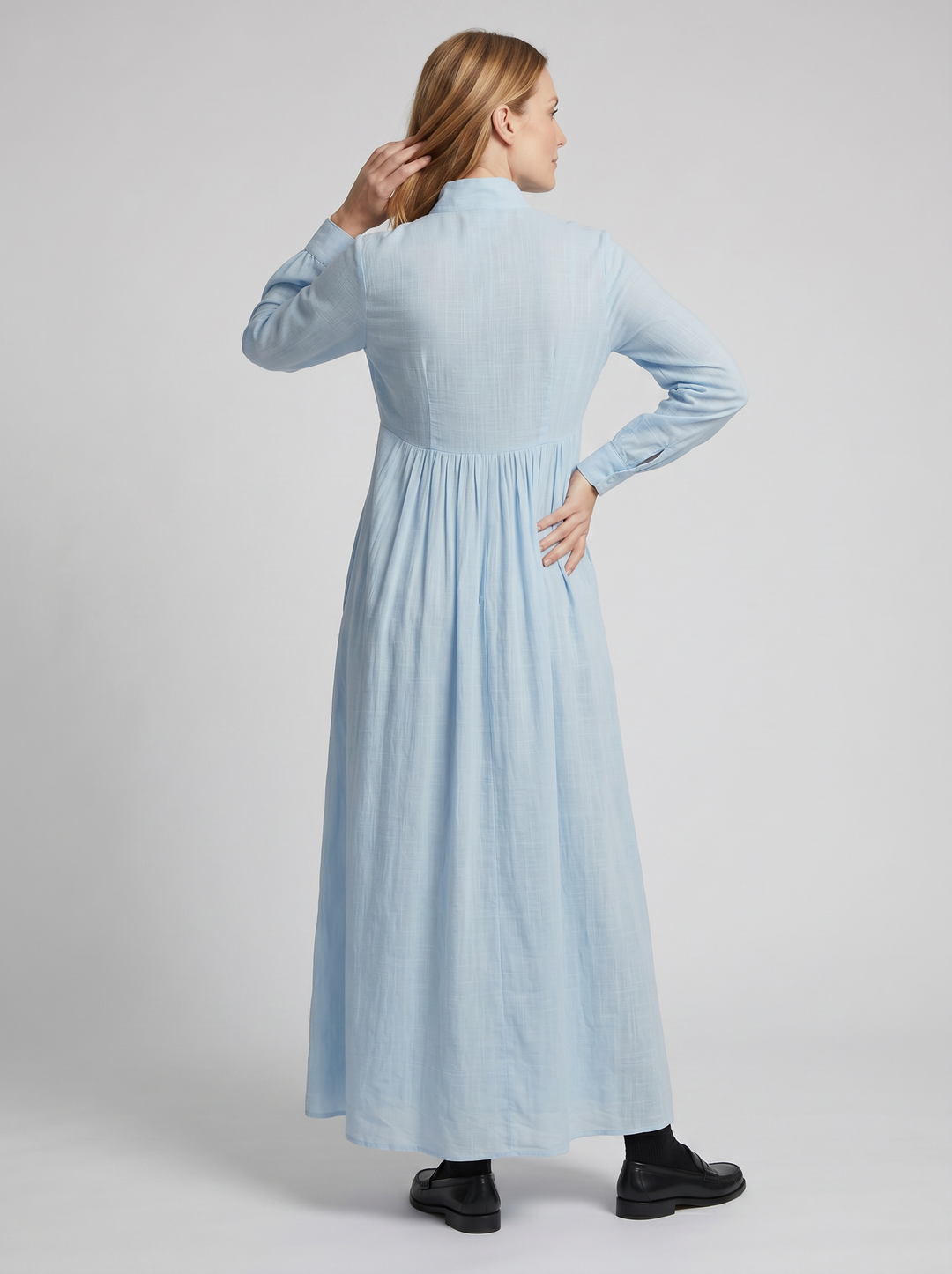 Women's Button-Front Maxi Shirt Dress – Relaxed Summer Style