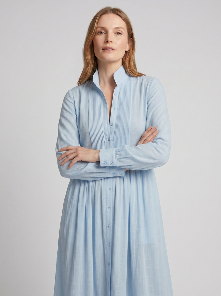 Women's Button-Front Maxi Shirt Dress – Relaxed Summer Style