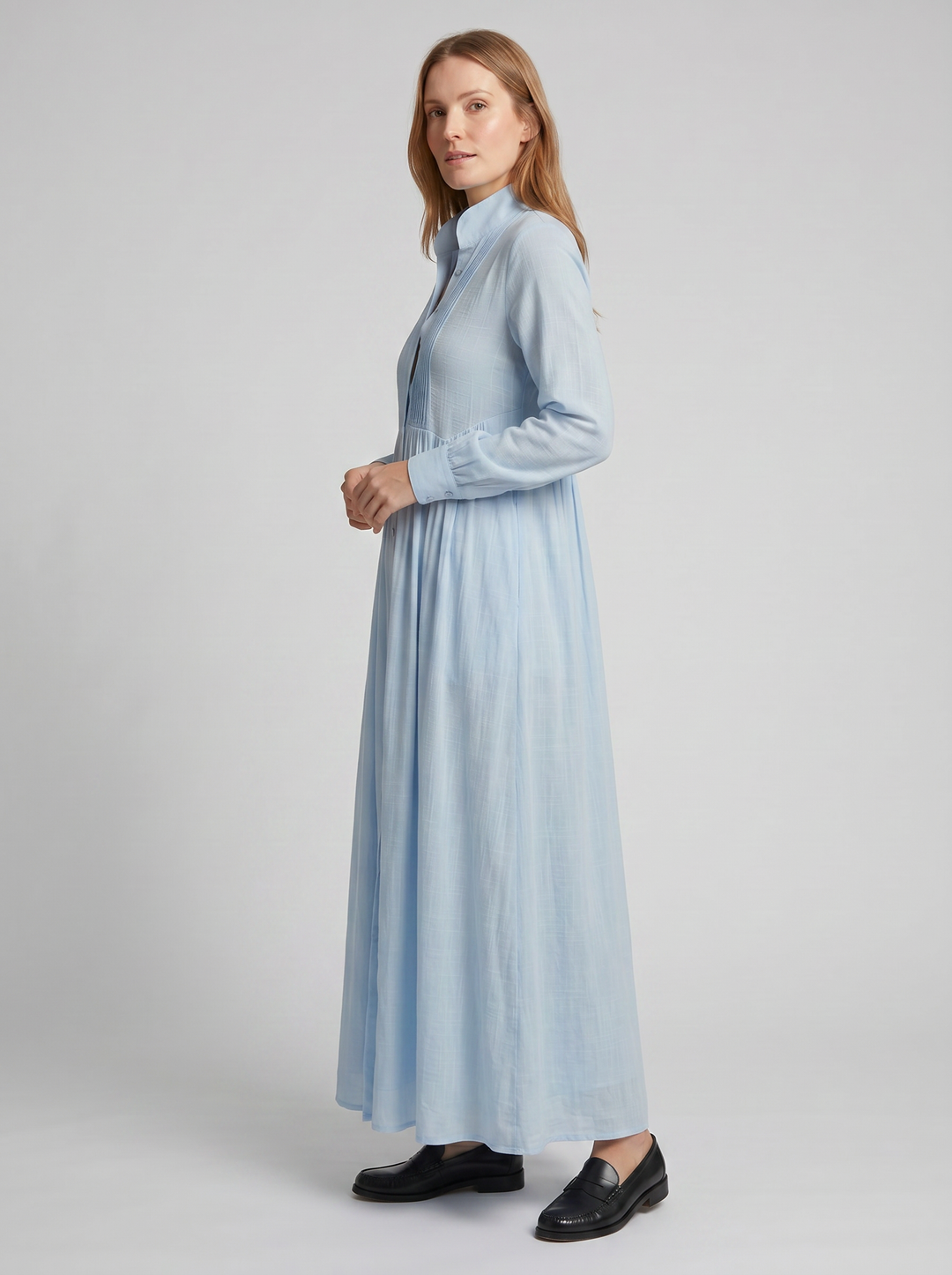 Women's Button-Front Maxi Shirt Dress – Relaxed Summer Style