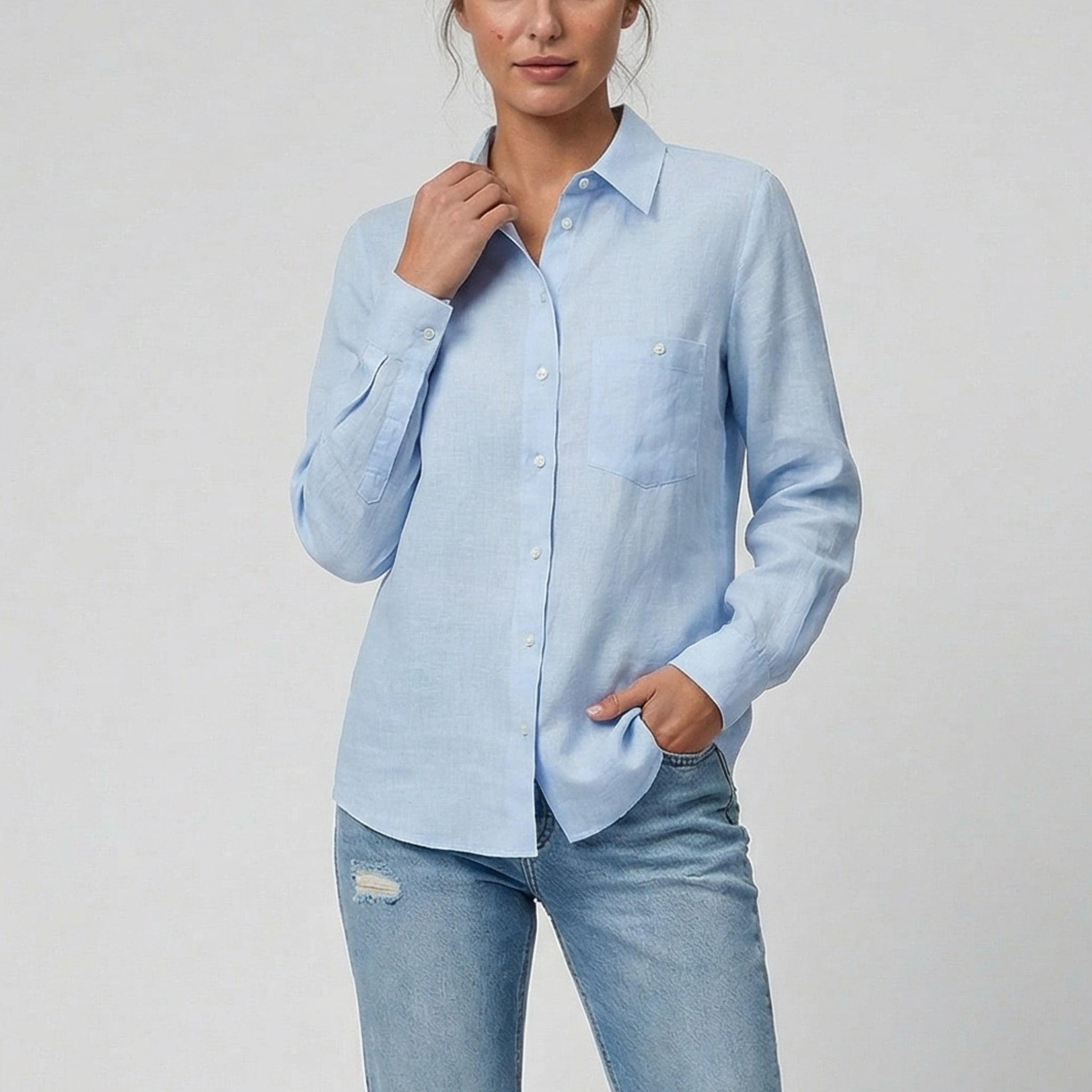 Women’s Long Sleeve Button-Down Shirt | Celestiella