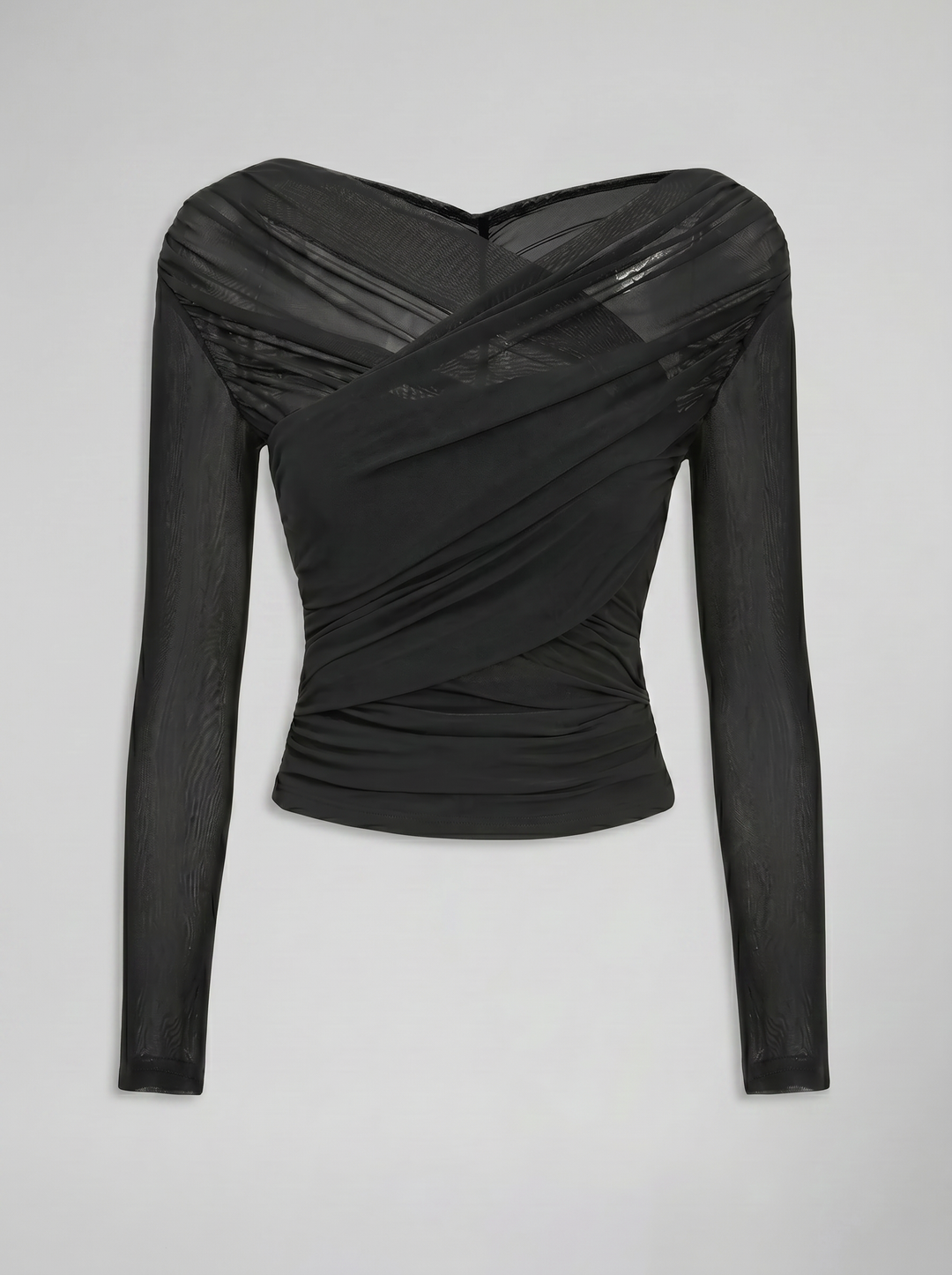 Women's Mesh Top – Long-Sleeve Sheer