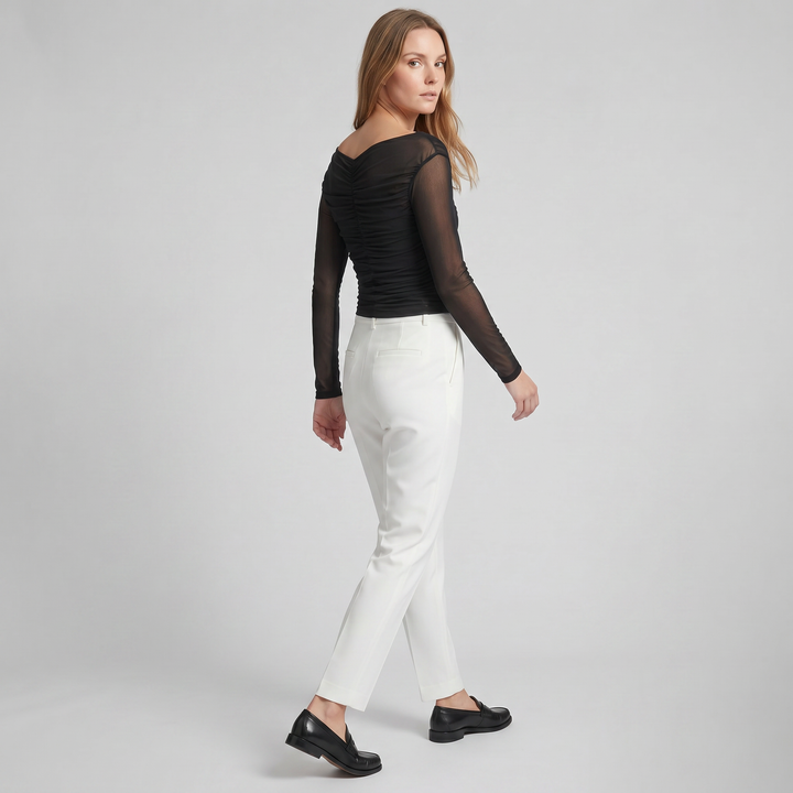 Women's Long-Sleeve Mesh Body Top | Celestiella
