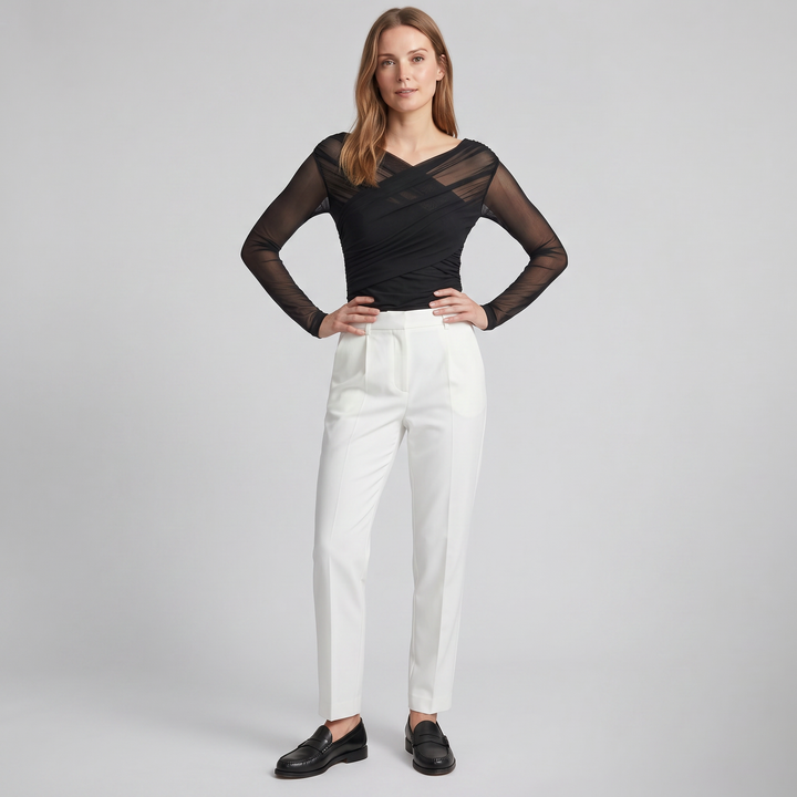 Women's Long-Sleeve Mesh Body Top | Celestiella