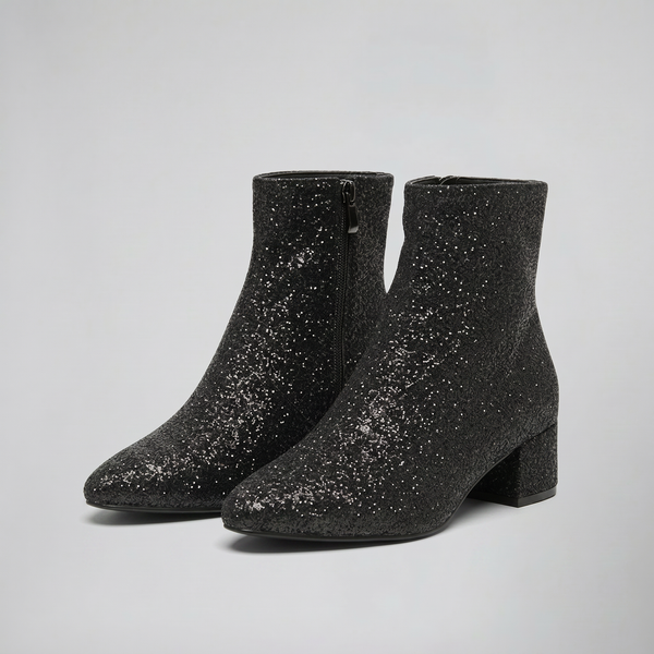 Women's Ankle Boots, Glitter Party