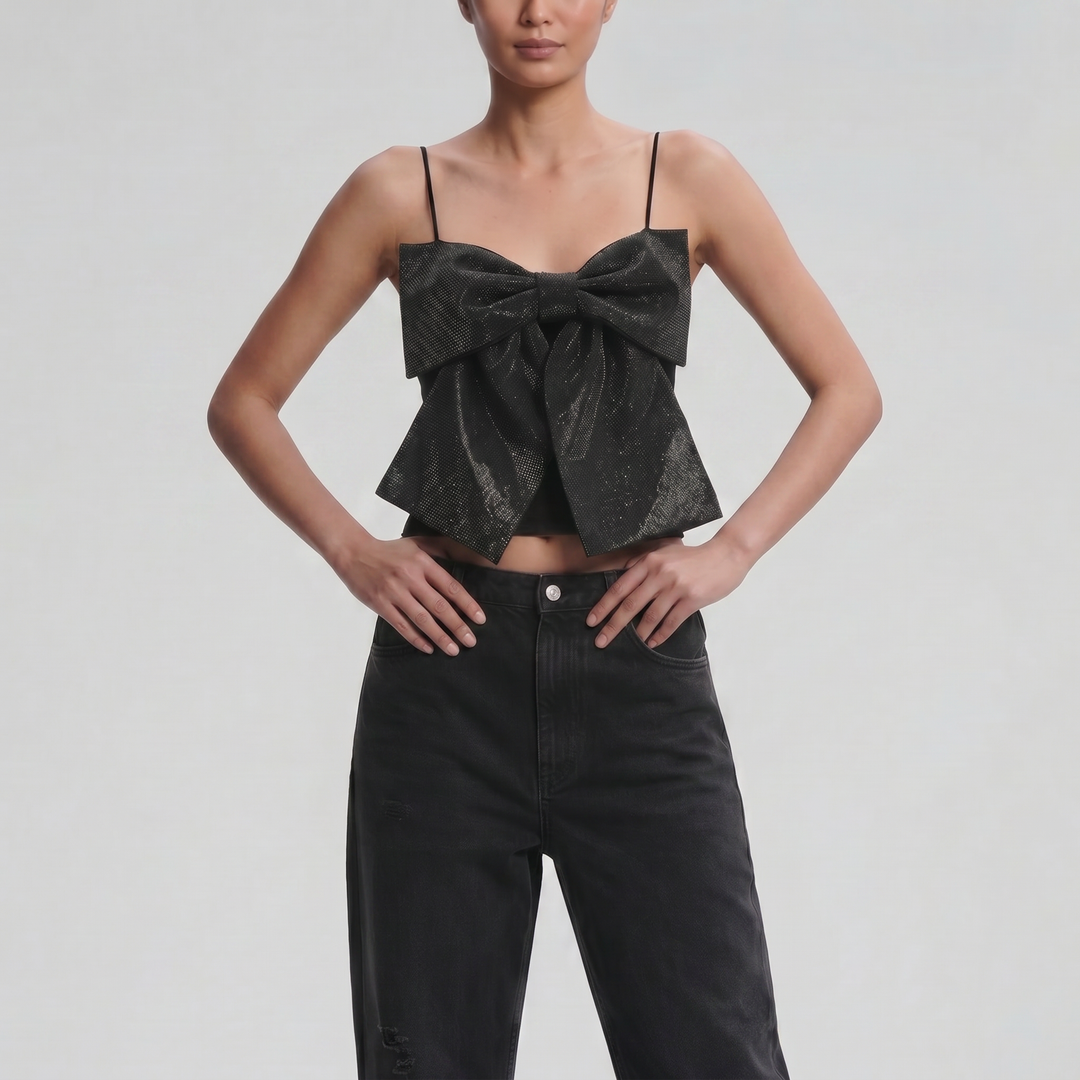 Women's Glitter Bow Cami Top | Celestiella