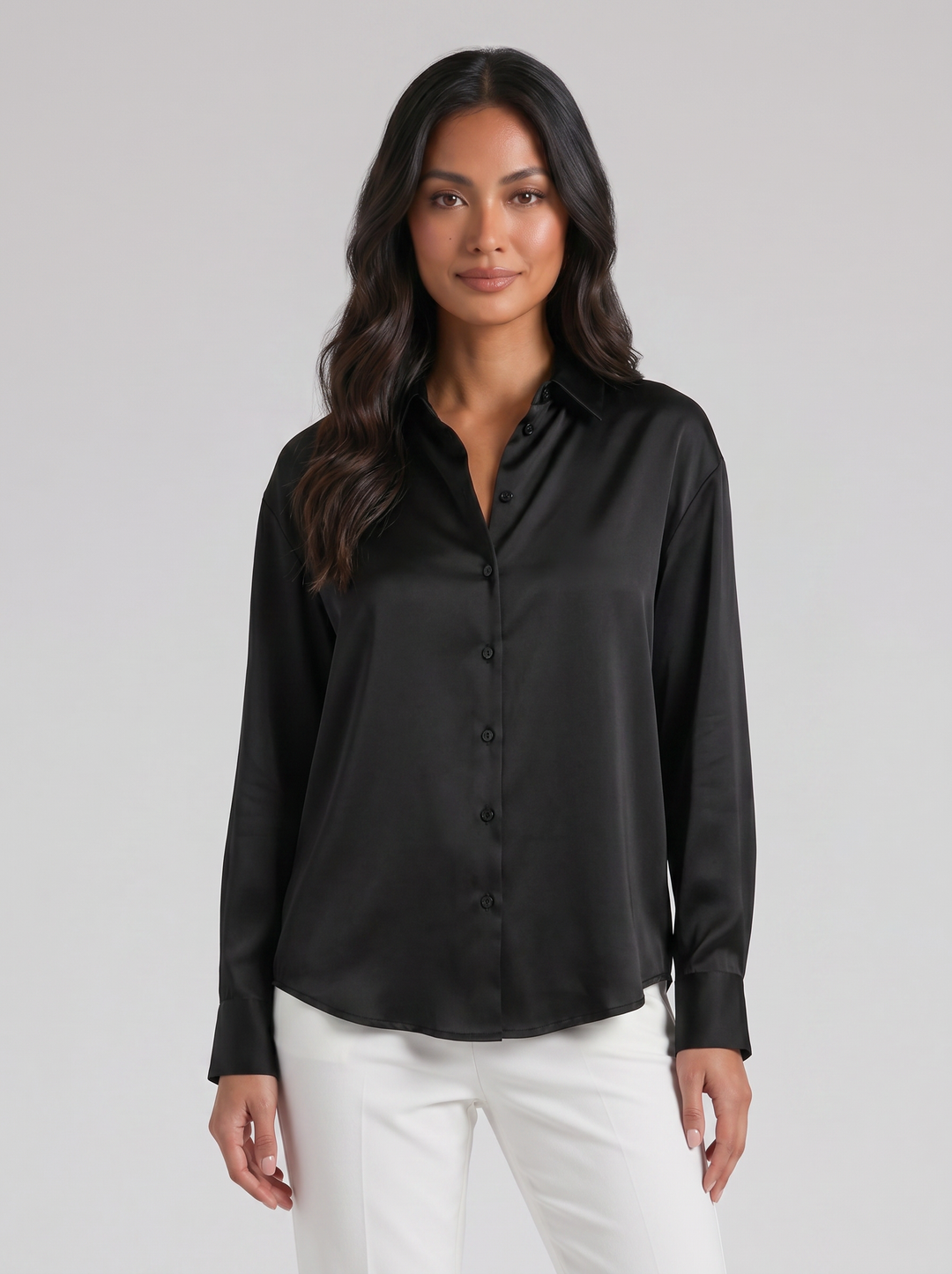 Women's Silk Blouse – Mulberry Button-Down