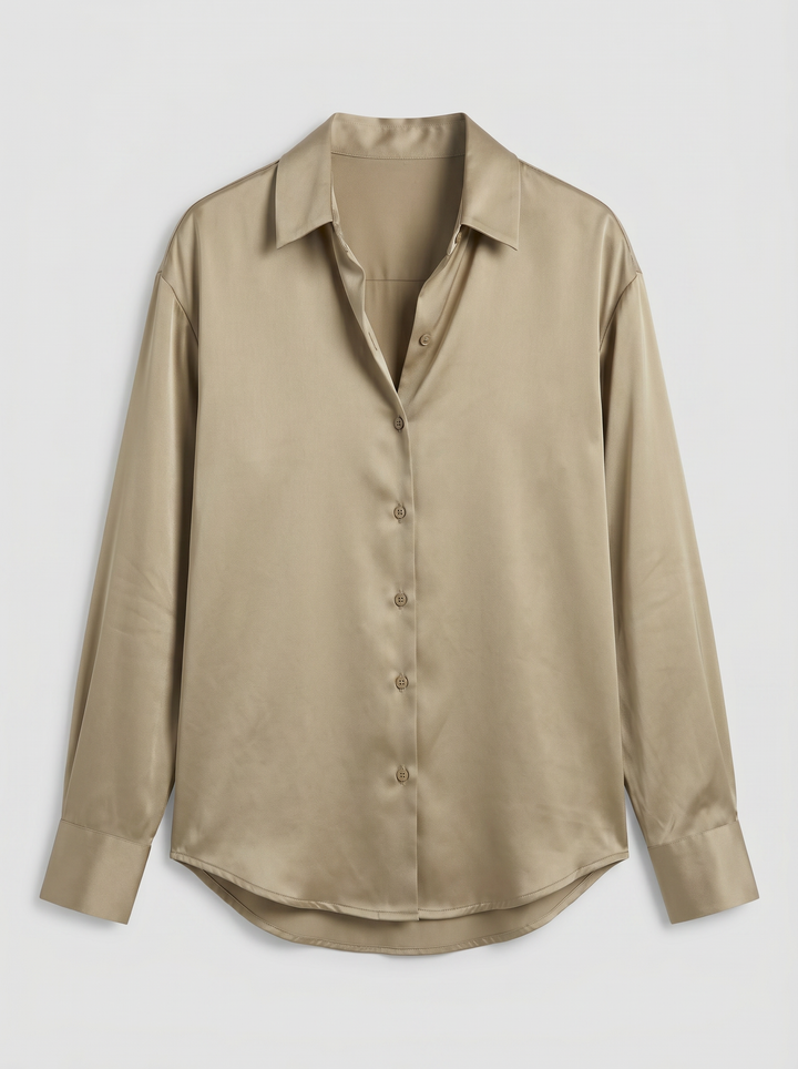 Women's Silk Blouse – Mulberry Button-Down