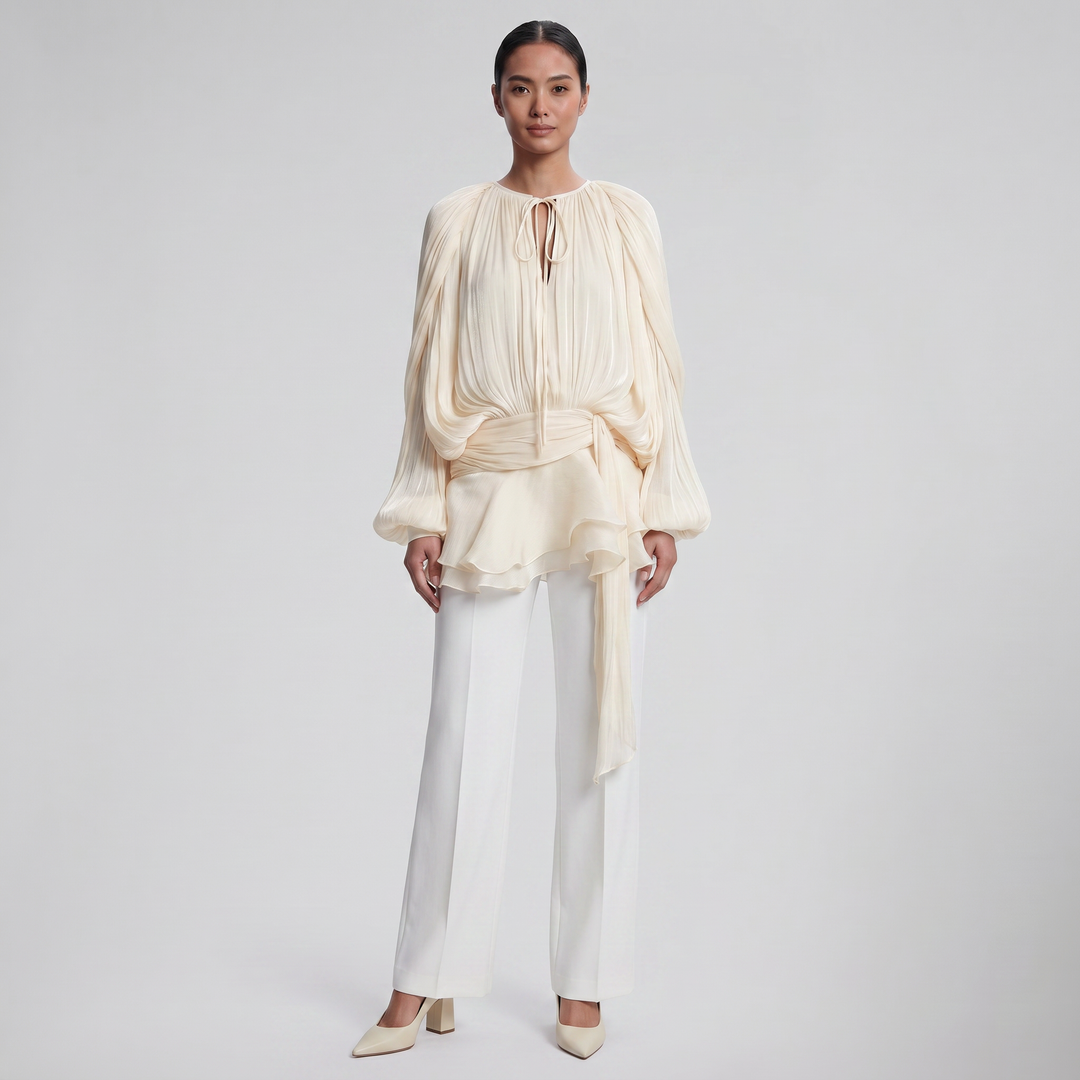 Women's Silk Chiffon Blouse, Loose Fit | Celestiella