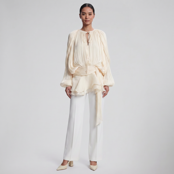 Women's Silk Chiffon Blouse, Loose Fit | Celestiella