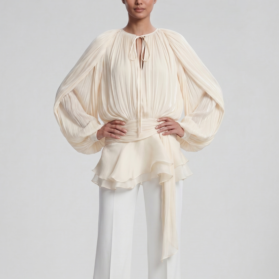 Women's Silk Chiffon Blouse, Loose Fit | Celestiella