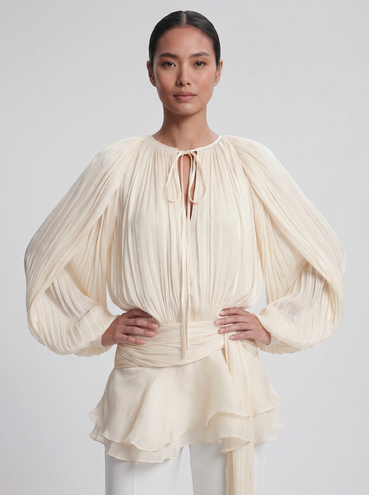 Women's Silk Blouse – Loose Chiffon