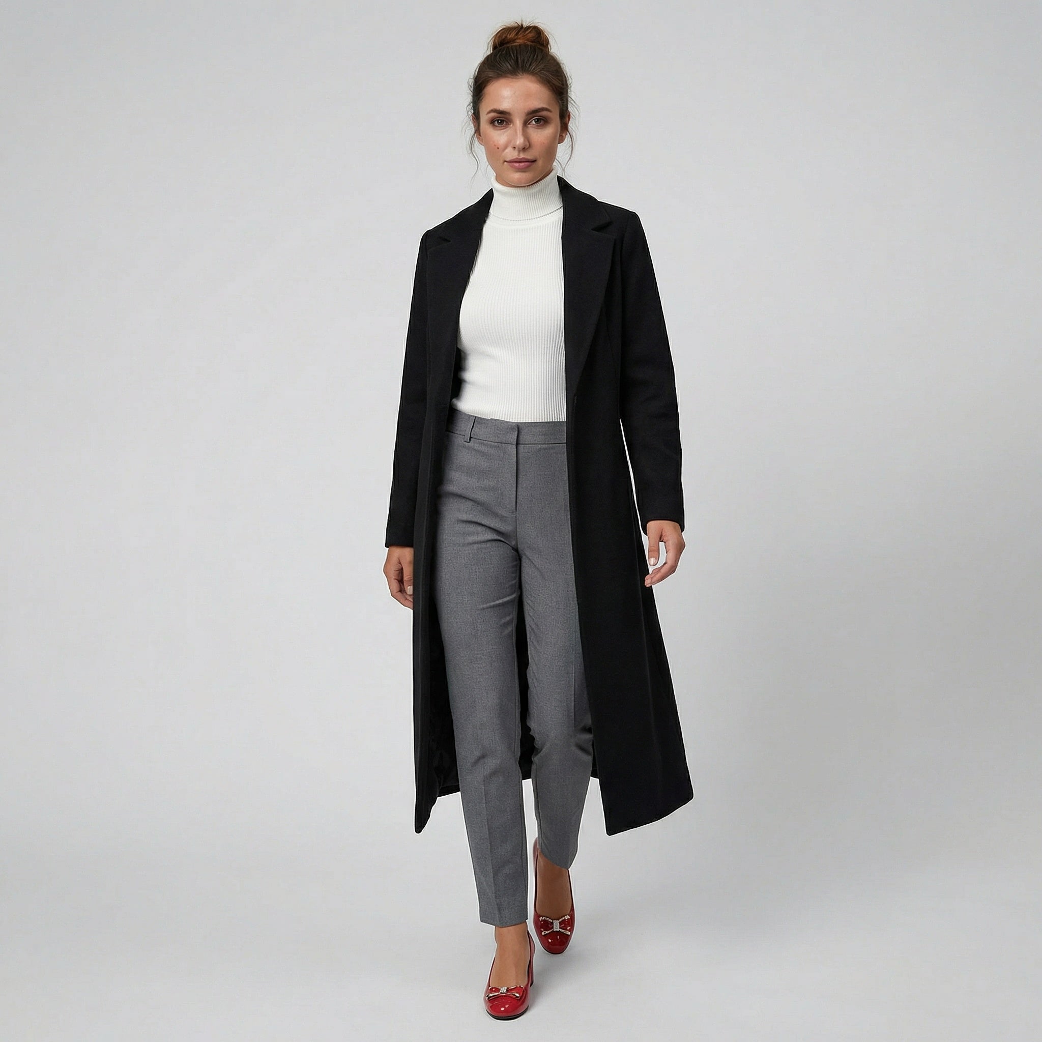 Celestiella - Women’s Patent Block Heel Pumps with Bow Detail