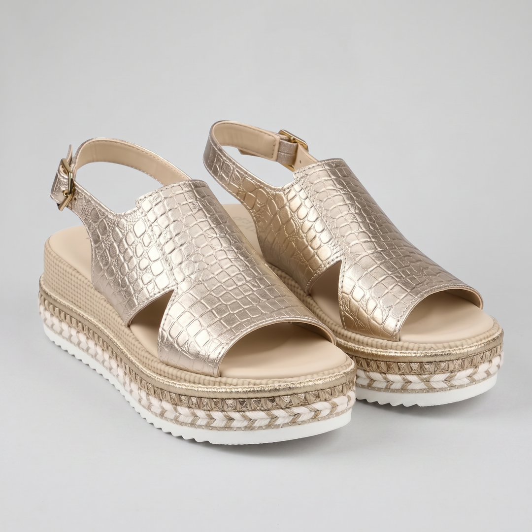 Women's Wedge Sandals – Platform Animal Print