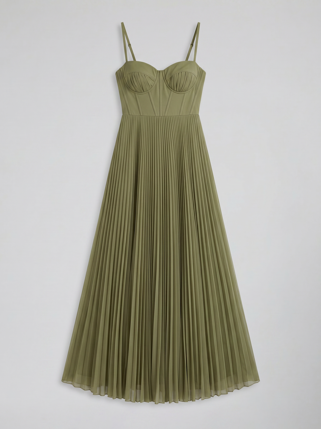 Women's Maxi Dress – Pleated Bustier Occasion Style