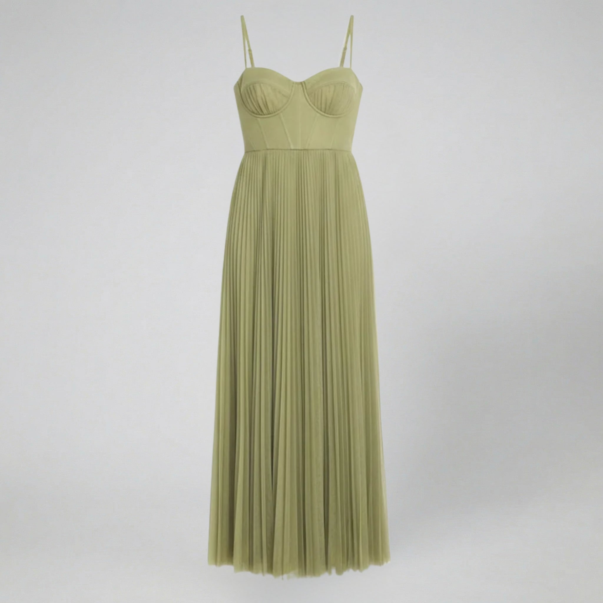 Women’s Pleated Bustier Maxi Dress | Celestiella