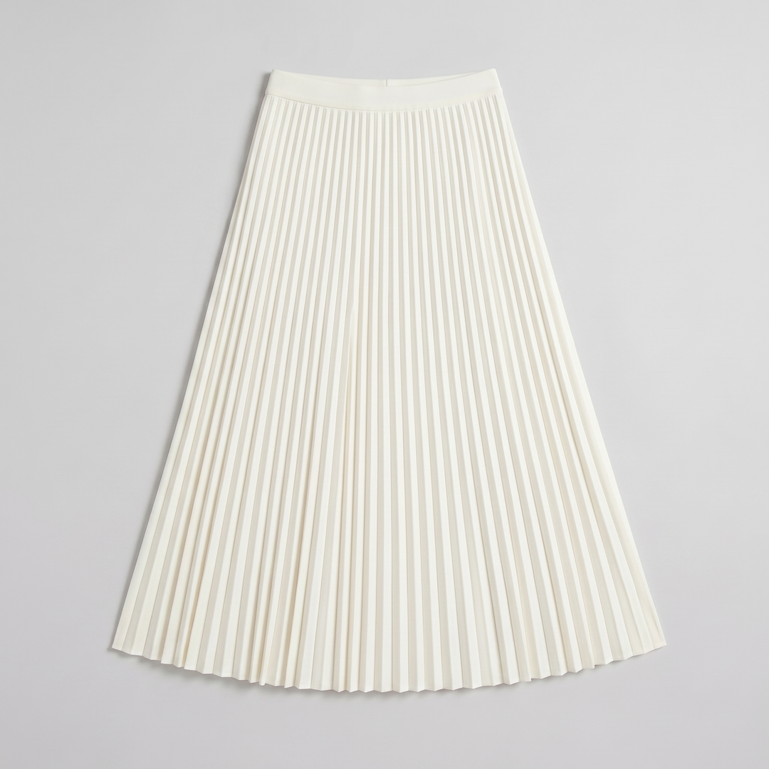 Women's Pleated Knit Midi Skirt – Elegant Fluid Movement