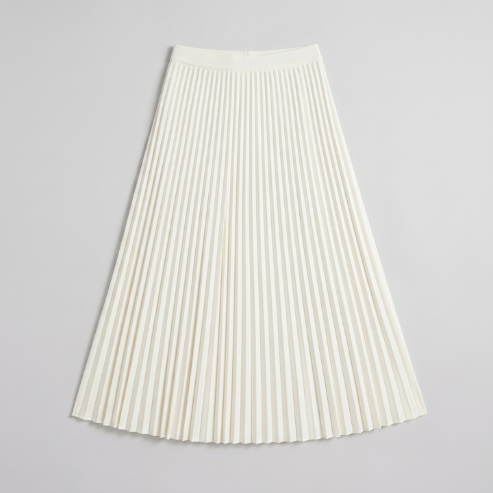 Women's Pleated Knit Midi Skirt – Elegant Fluid Movement