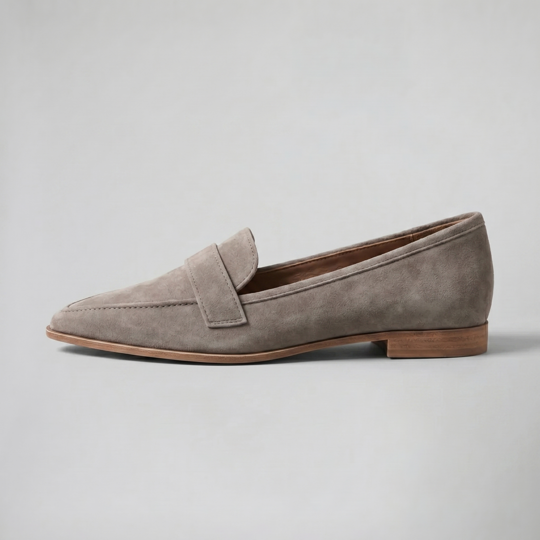 Women’s Pointed-Toe Suede Loafers | Celestiella