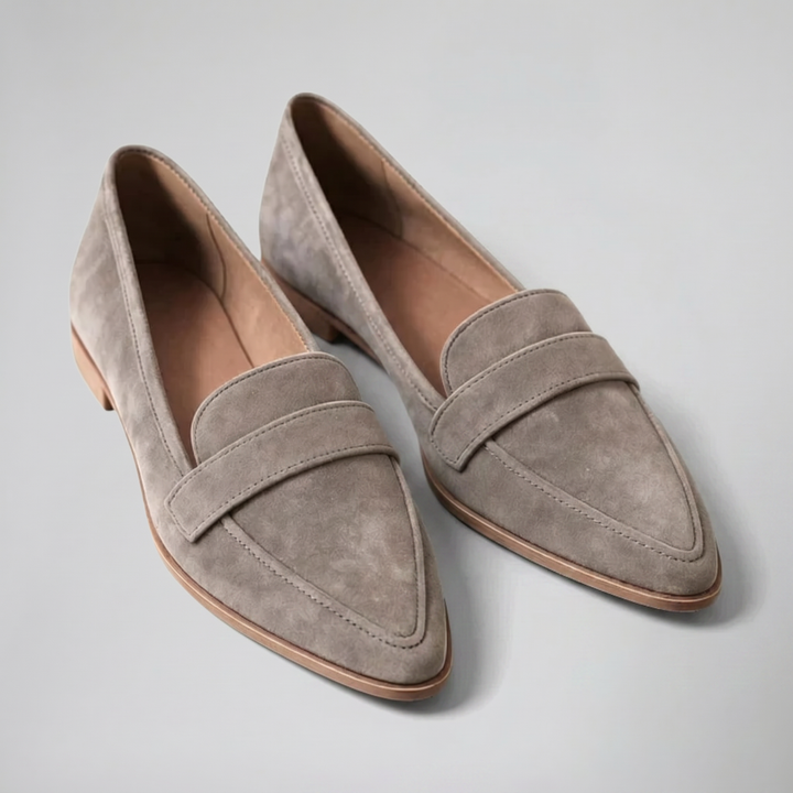 Women’s Pointed-Toe Suede Loafers | Celestiella