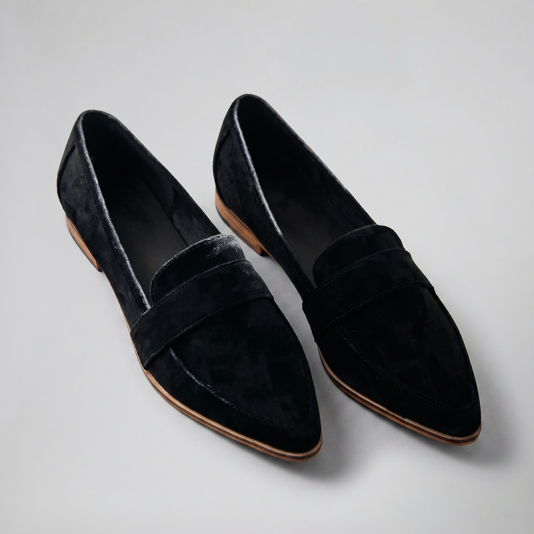 Women’s Pointed-Toe Suede Loafers | Celestiella