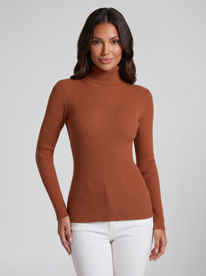 Women's Cashmere Jumper – Ribbed Turtleneck